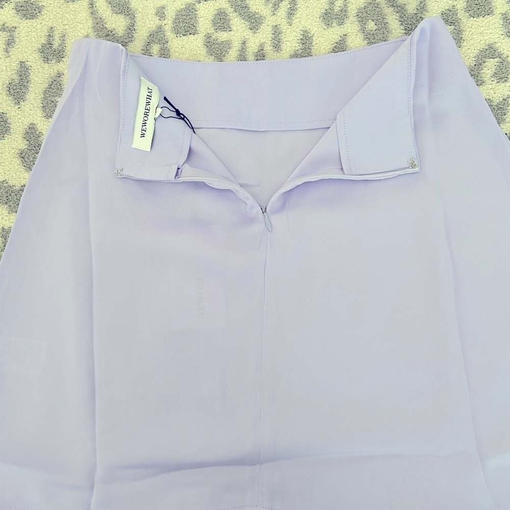 NWT WE WORE WHAT MINI SLIP SKIRT IN HEATHER PURPLE SIZE XS - Picture 9 of 9